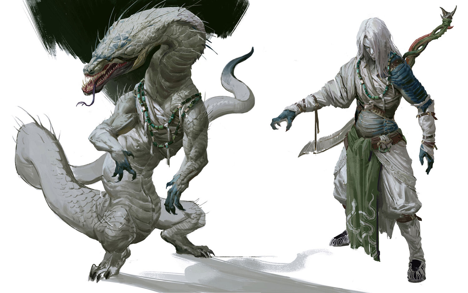 Whiteclad Noble Concept Art from Black Myth: Wukong