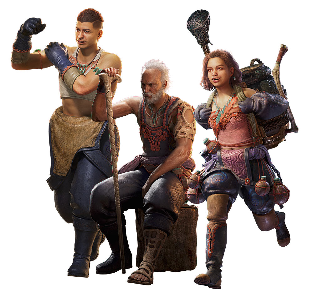 Azuz Villagers Art from Monster Hunter Wilds