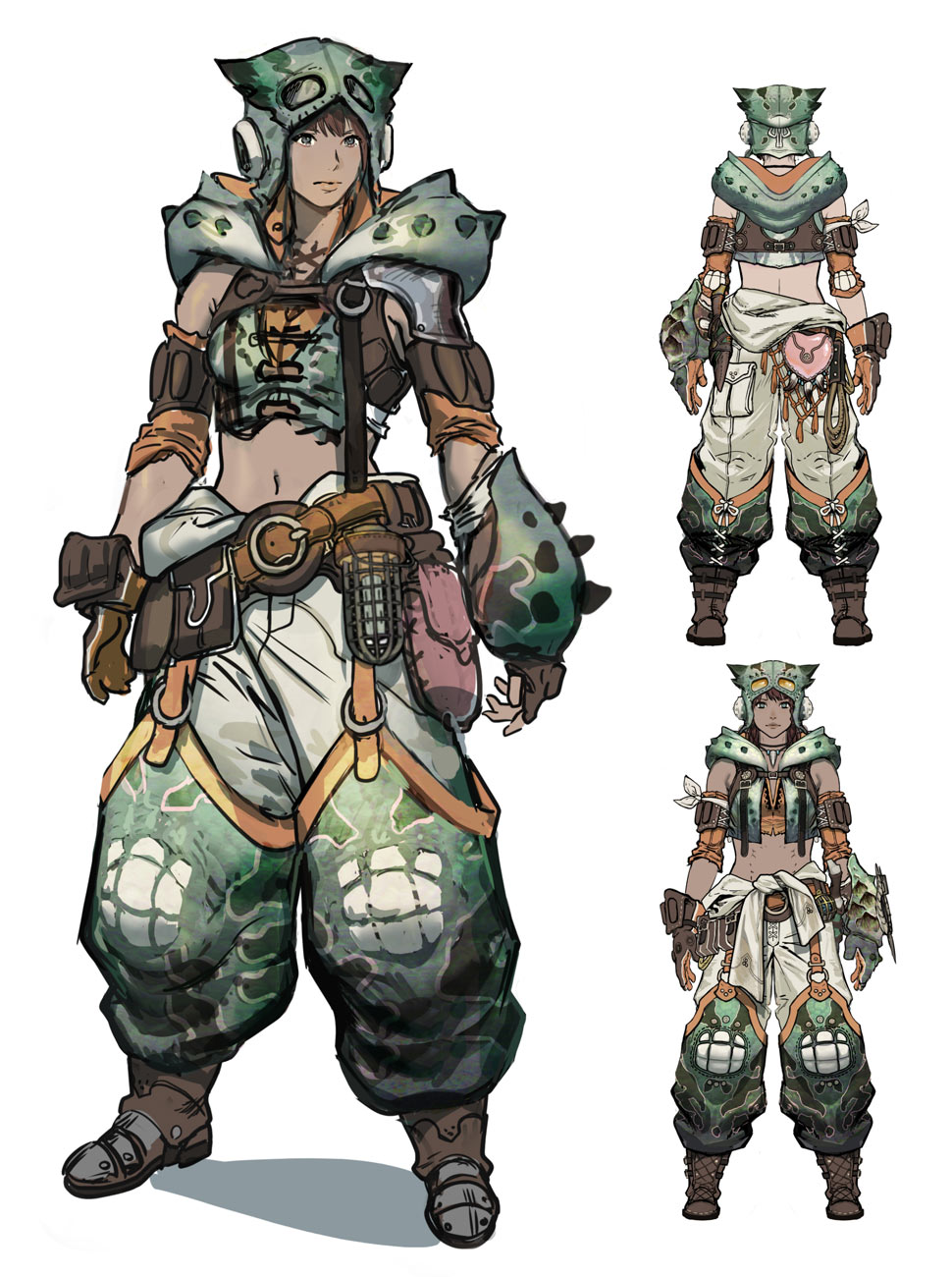 Chatacabra Armor Set (Female) Art from Monster Hunter Wilds