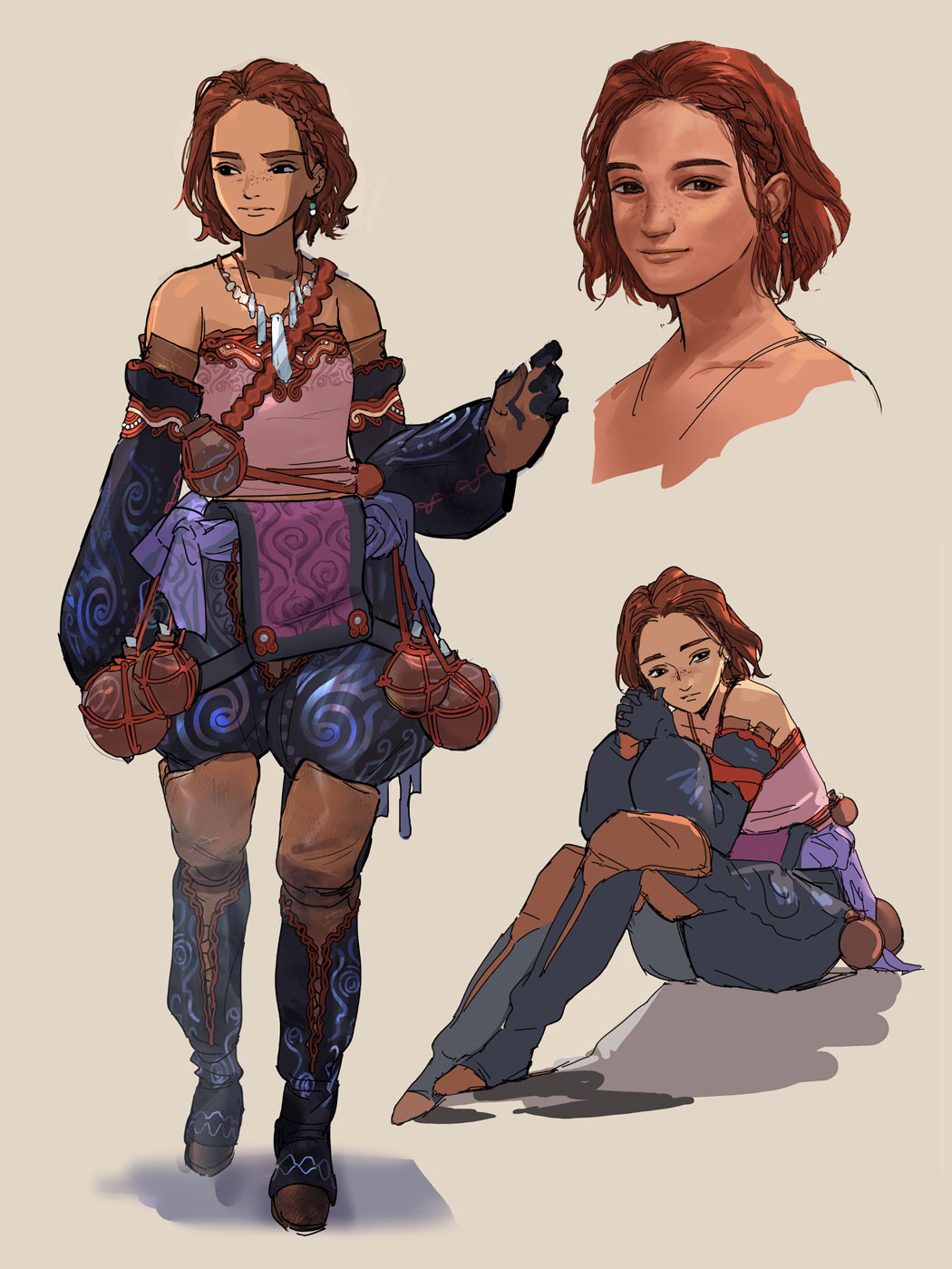 Maki Concept Art from Monster Hunter Wilds