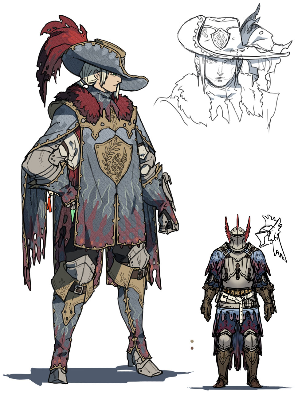 Quematrice Armor Set (Male) Art from Monster Hunter Wilds