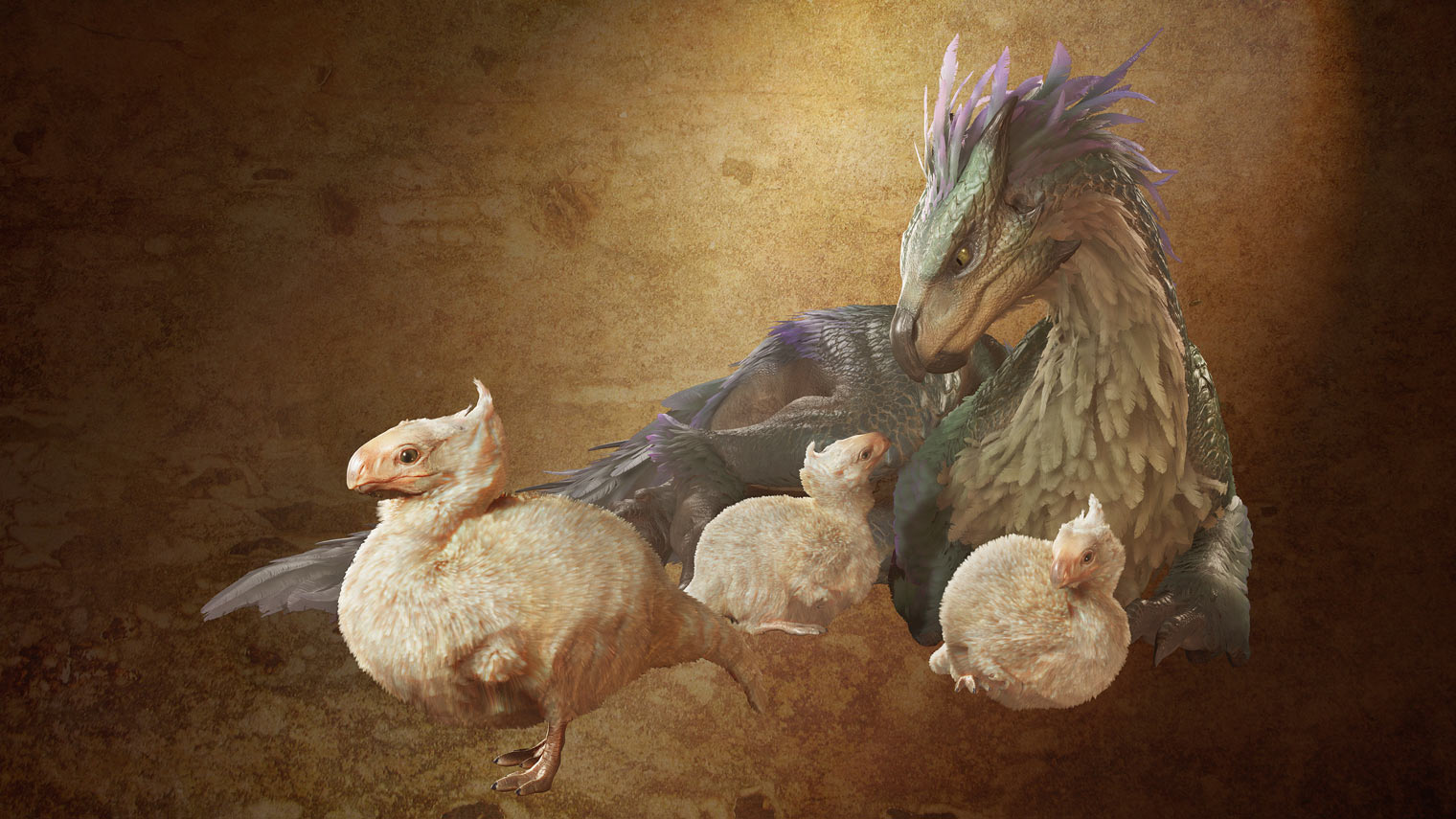 Seikret Chicks Art from Monster Hunter Wilds
