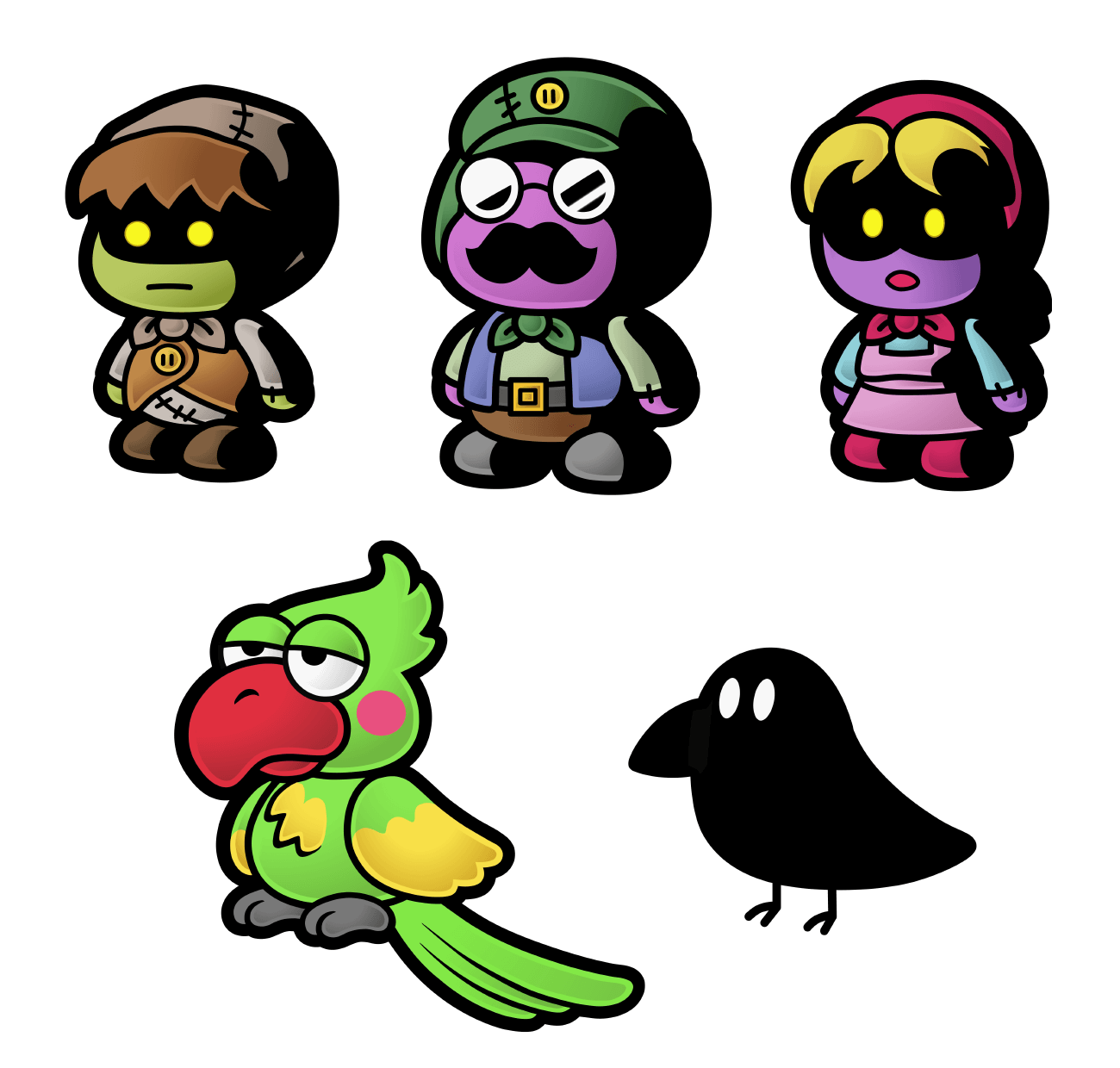 Characters Art from Paper Mario: The Thousand-Year Door