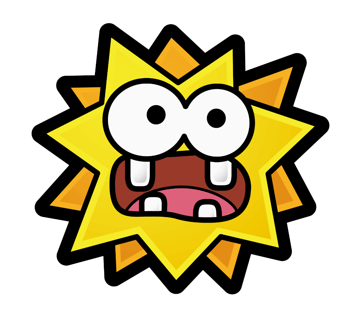 Gold Fuzzy Art from Paper Mario: The Thousand-Year Door