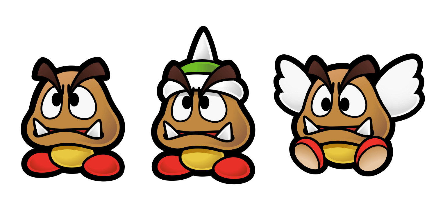 Goombas Art from Paper Mario: The Thousand-Year Door