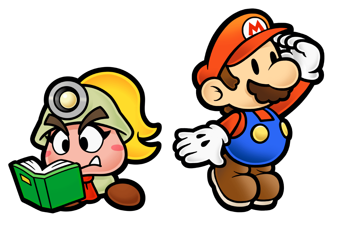 Goombella and Mario Art from Paper Mario: The Thousand-Year Door