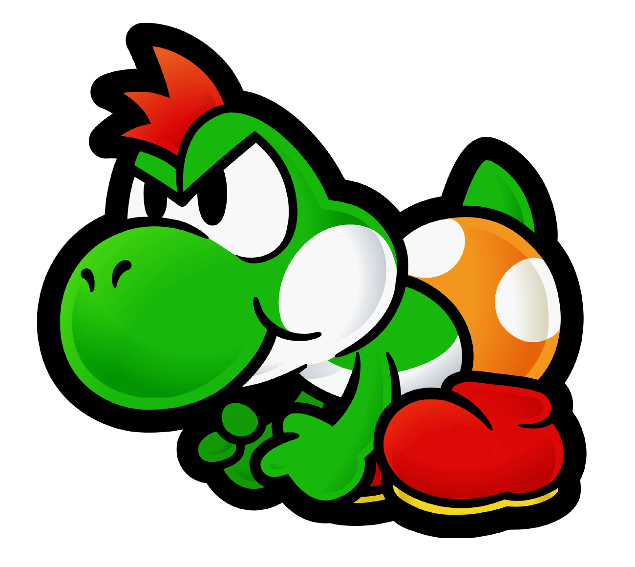 Mini Yoshi Art from Paper Mario: The Thousand-Year Door