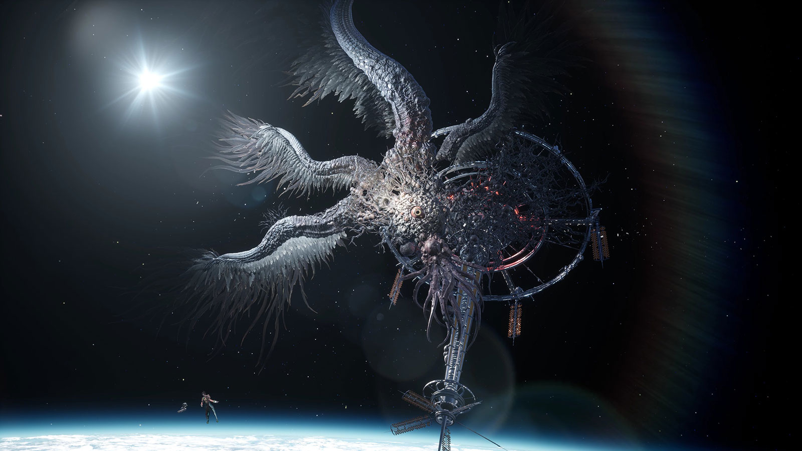Naytiba and Space Station Art from Stellar Blade