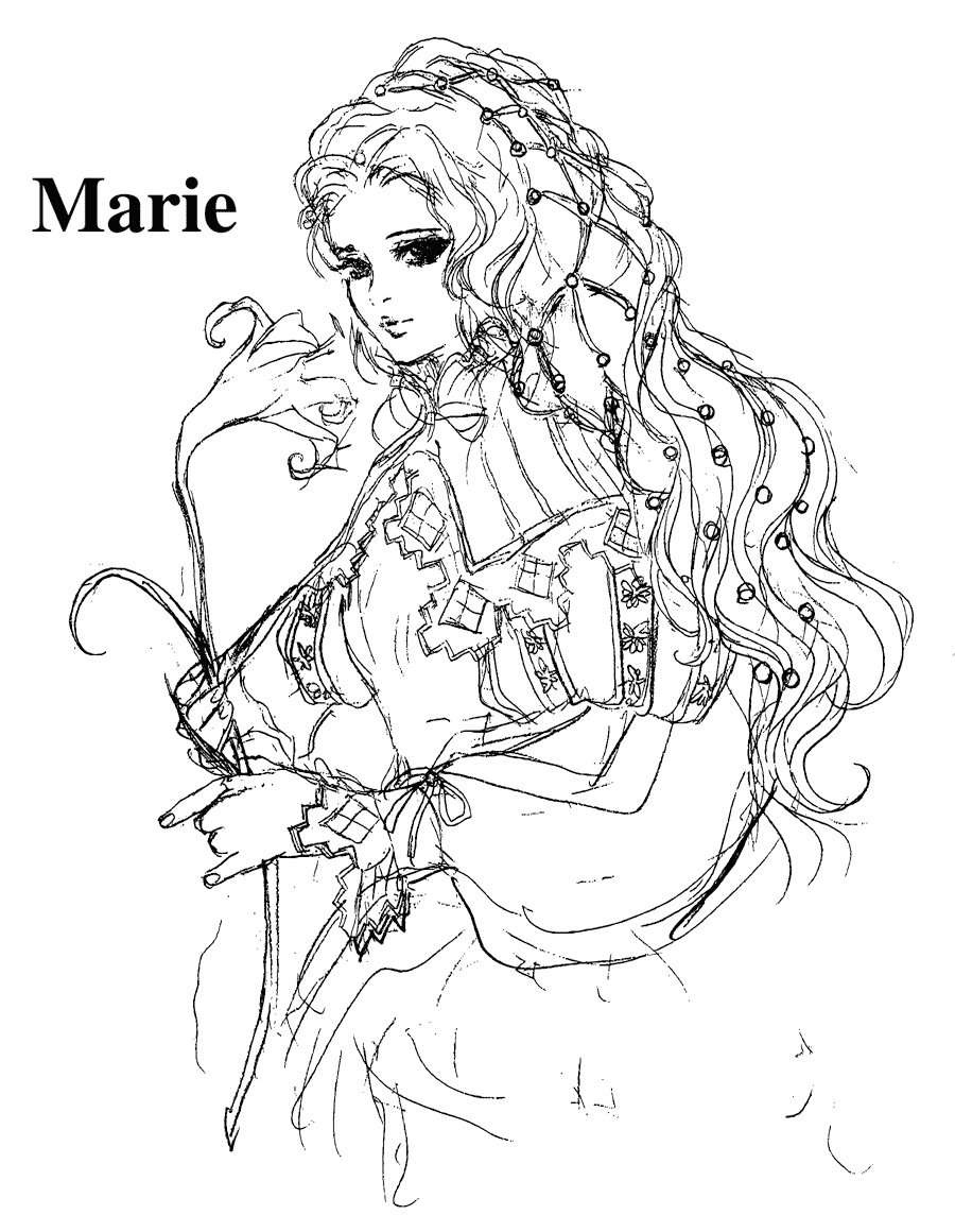 Marie Sketch from SaGa Frontier 2