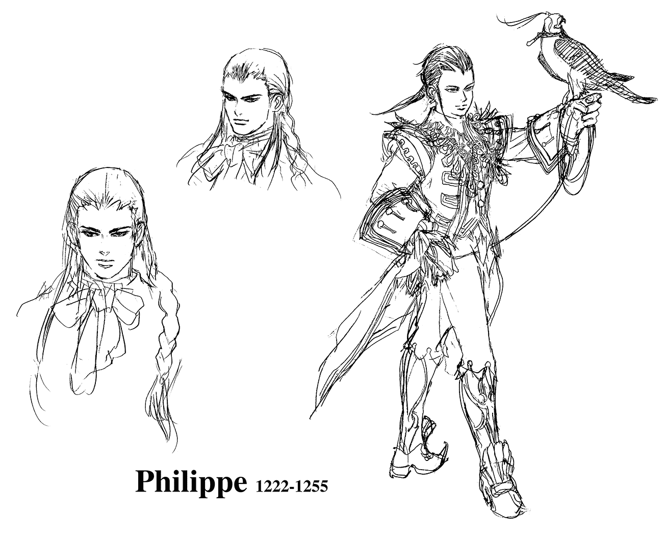 Philippe Sketches from SaGa Frontier 2