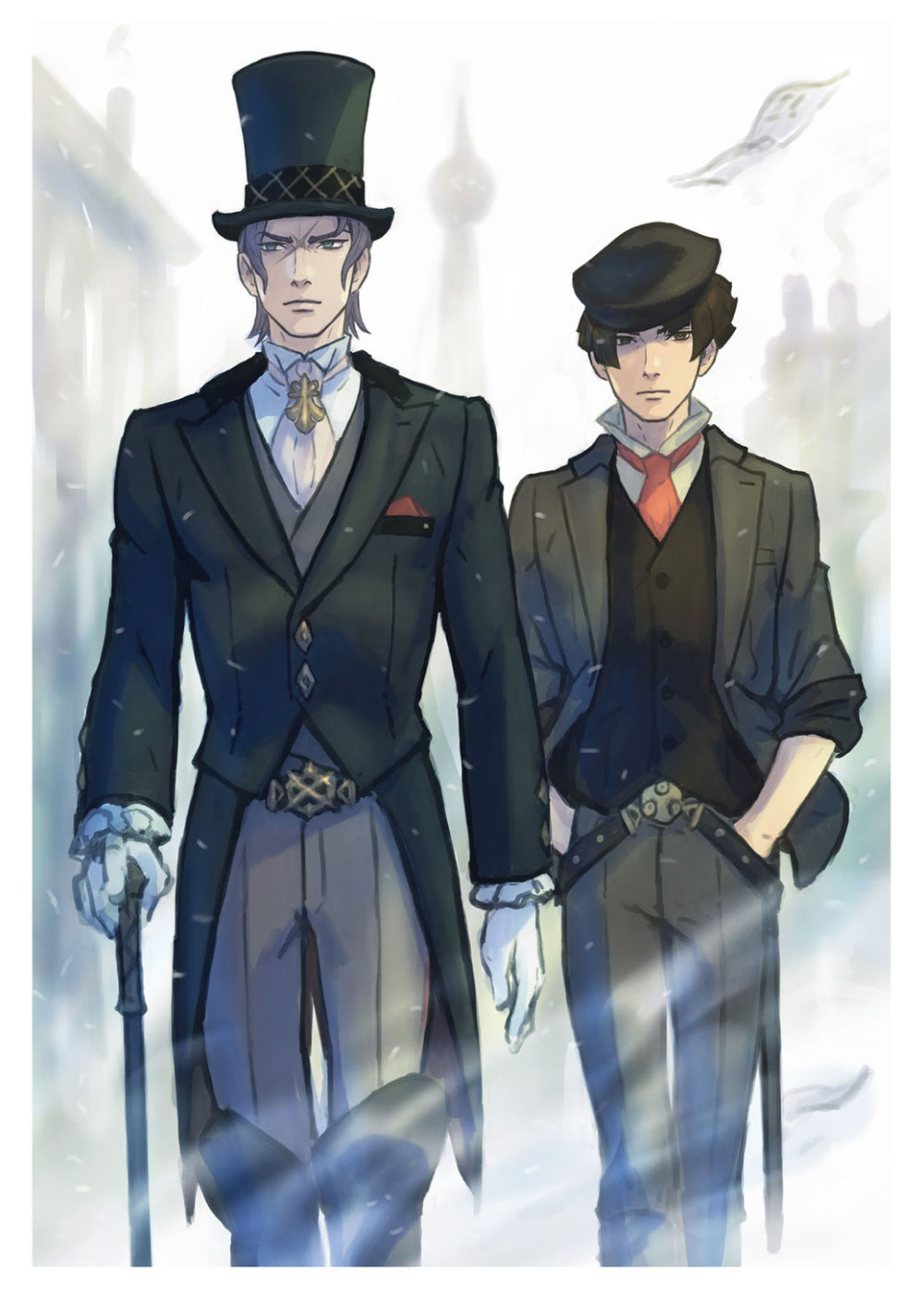 Barok van Zieks Rough Concept Art from The Great Ace Attorney Chronicles