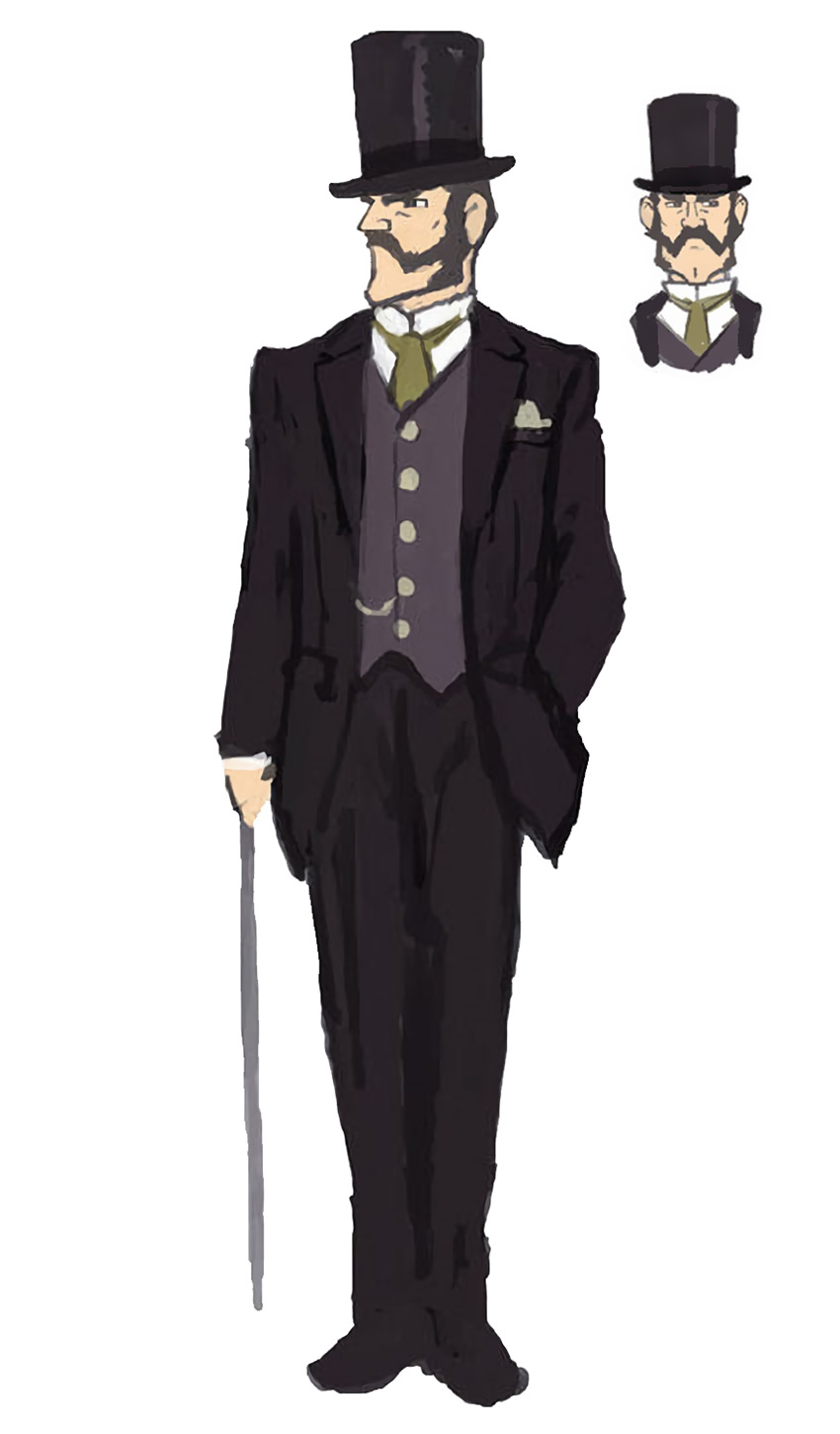 Bruce Fairplay Art from The Great Ace Attorney Chronicles