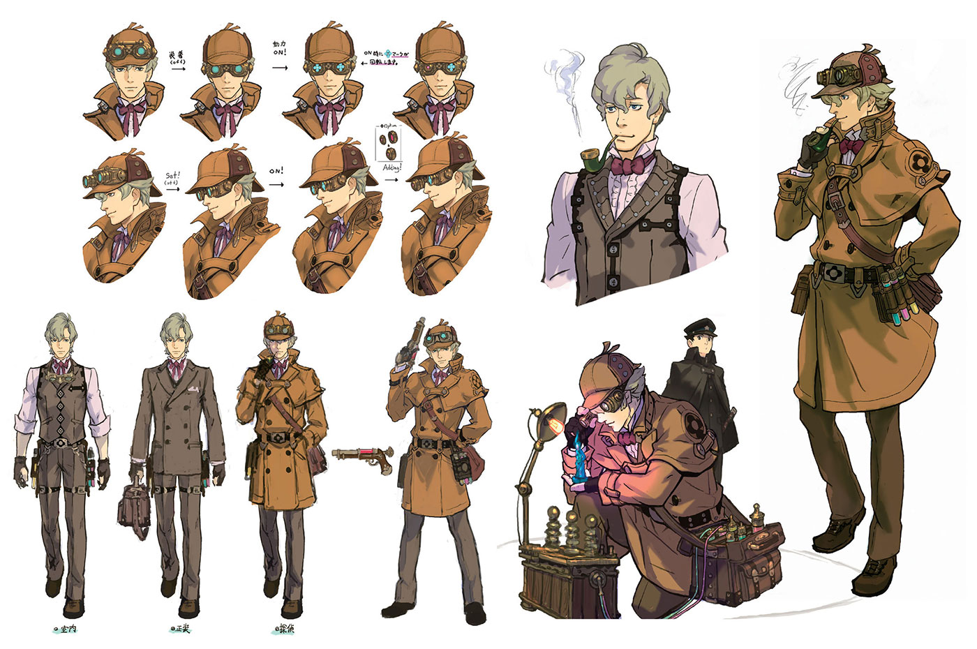 Herlock Sholmes Concepts from The Great Ace Attorney Chronicles