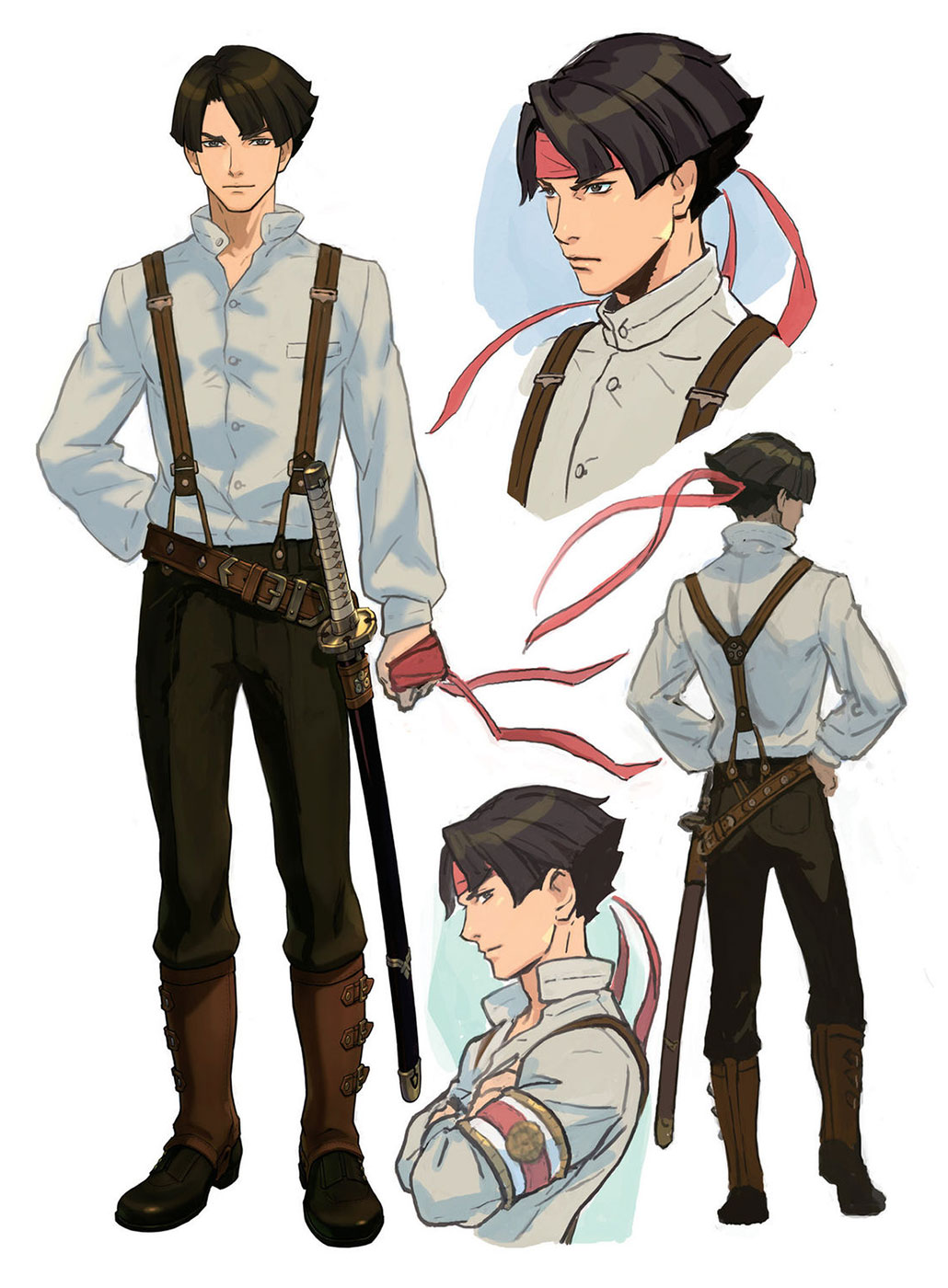 Kazuma Asogi Casual Art from The Great Ace Attorney Chronicles