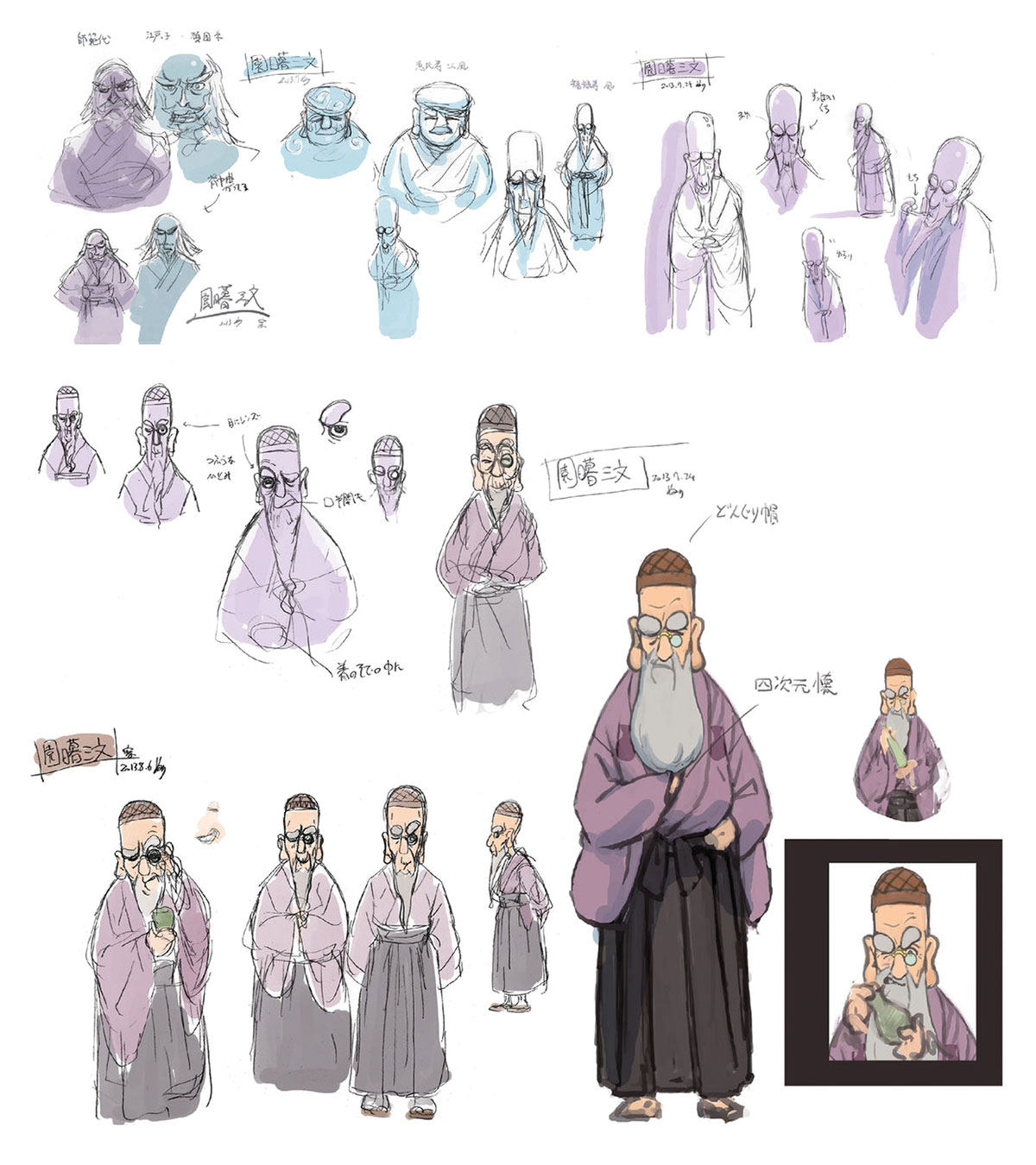 Kyurio Korekuta Concept Art from The Great Ace Attorney Chronicles