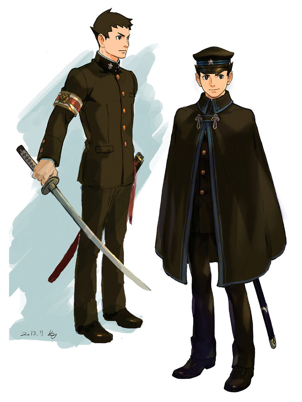 Ryunosuke Naruhodo with Cloak Art from The Great Ace Attorney Chronicles