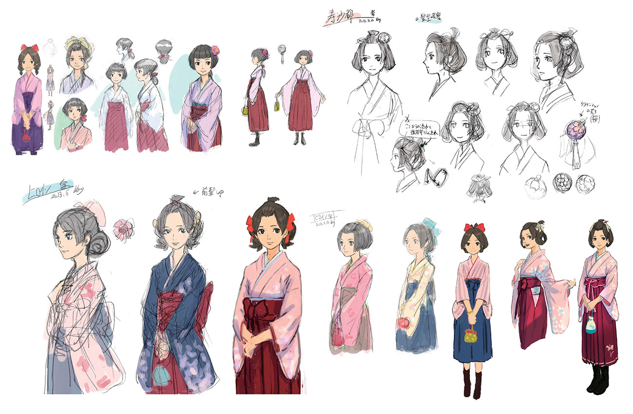 Susato Mikotoba Concept Art from The Great Ace Attorney Chronicles