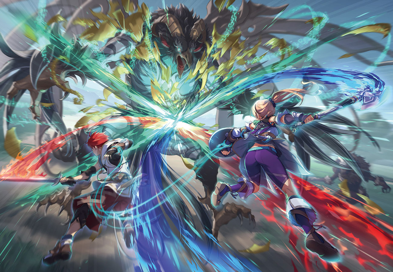 Battle Concept Art from Ys X: Nordics