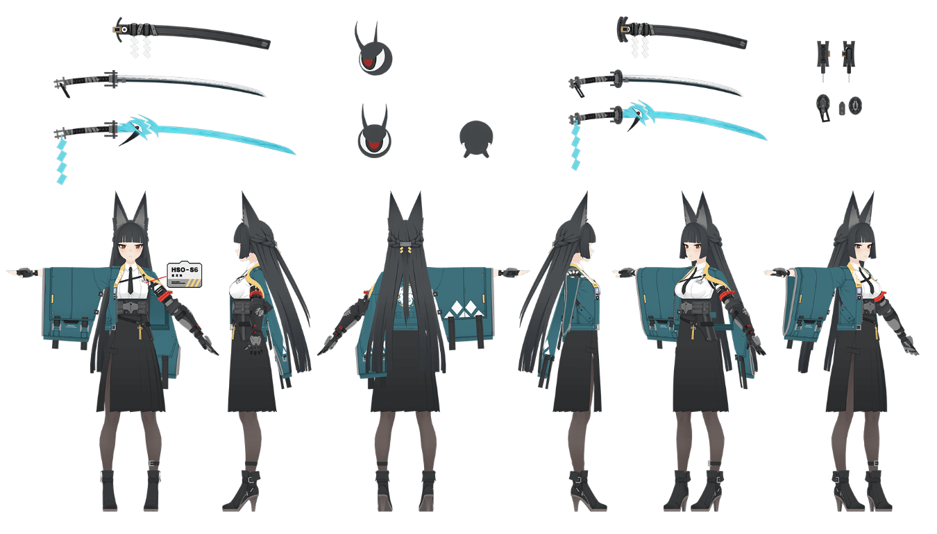 Hoshimi Miyabi Character Model Art from Zenless Zone Zero
