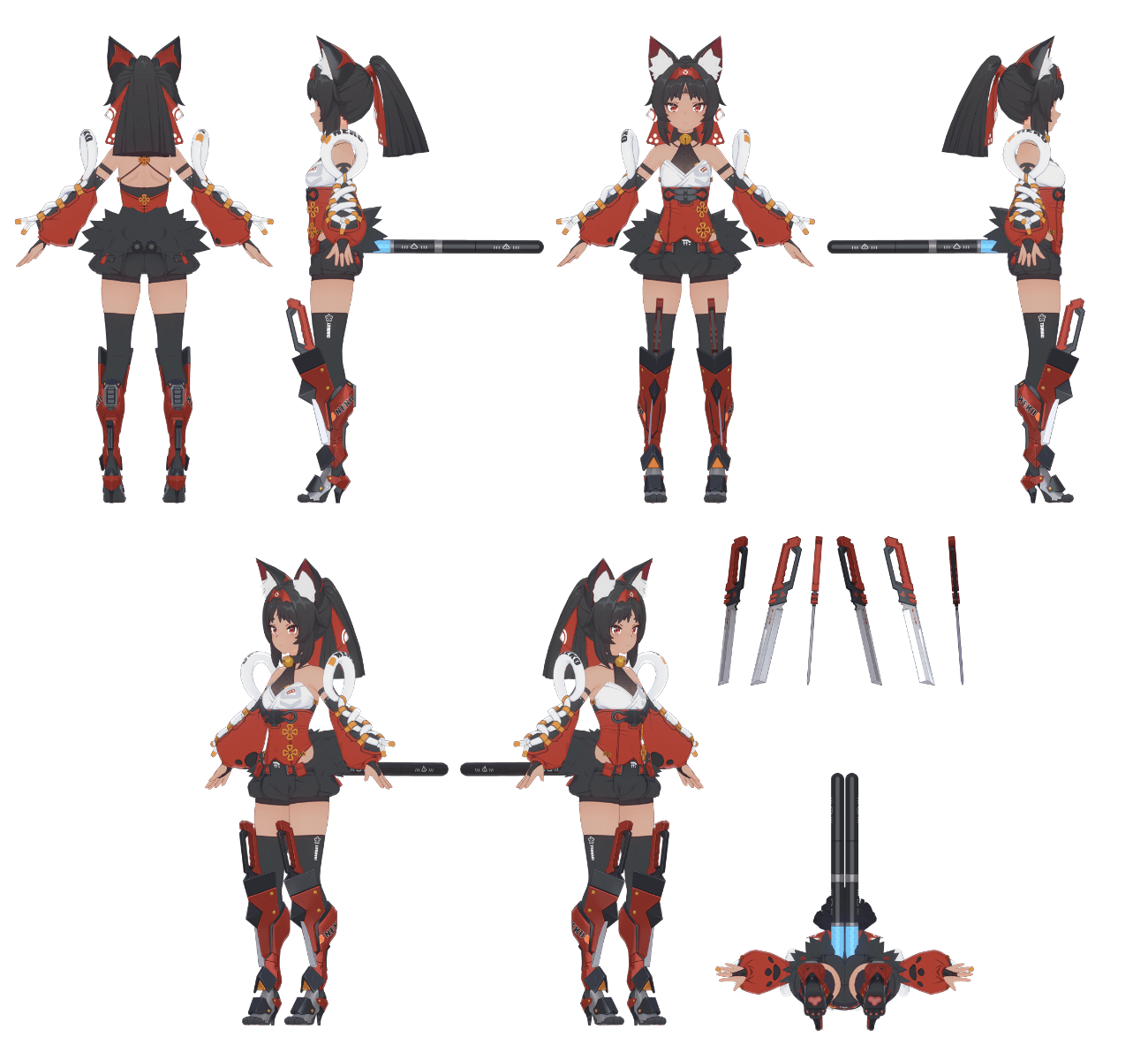 Nekomiya Mana Character Model Art from Zenless Zone Zero