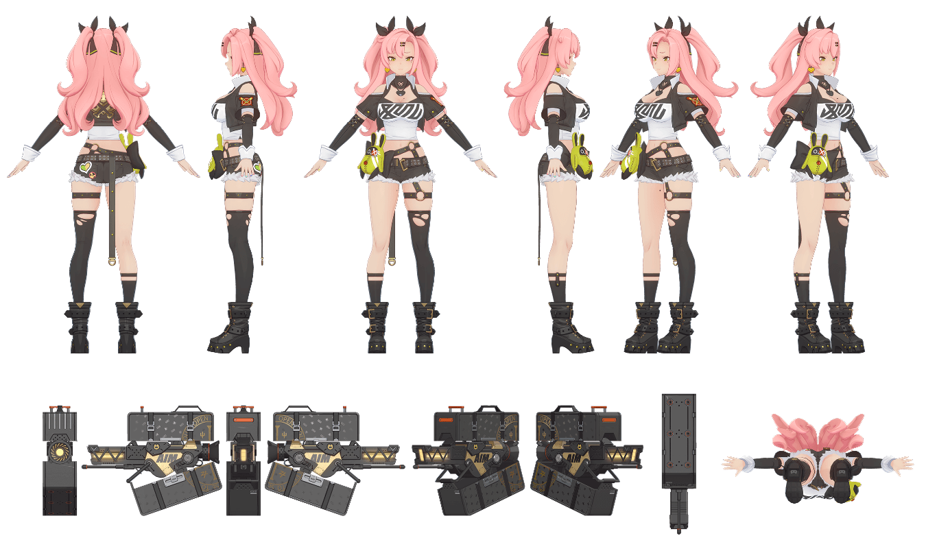 Nicole Demara Character Model Art from Zenless Zone Zero