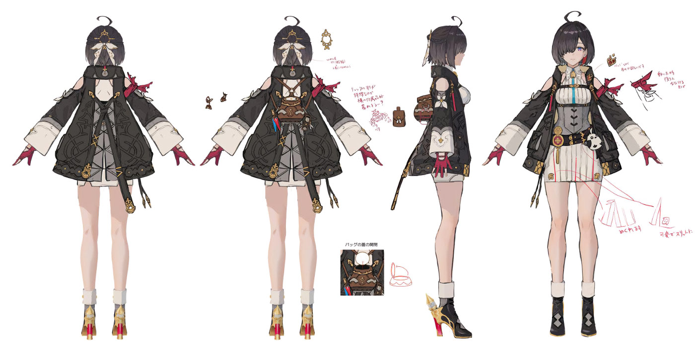 Yumia Liessfeldt Orthographic Concept Art from Atelier Yumia: The Alchemist of Memories & the Envisioned Land