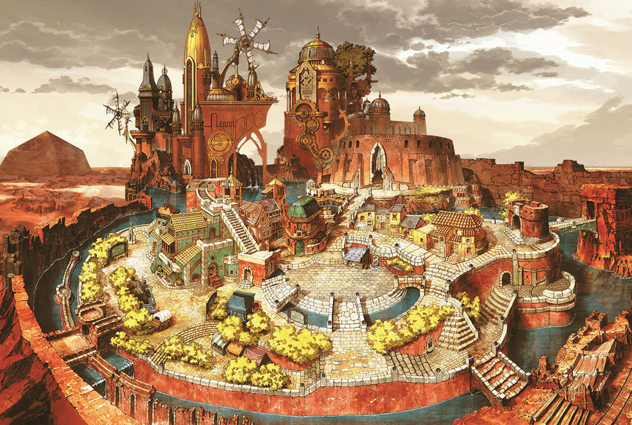 Brass, the Alchemy City Art from Bravely Default: Brilliant Lights