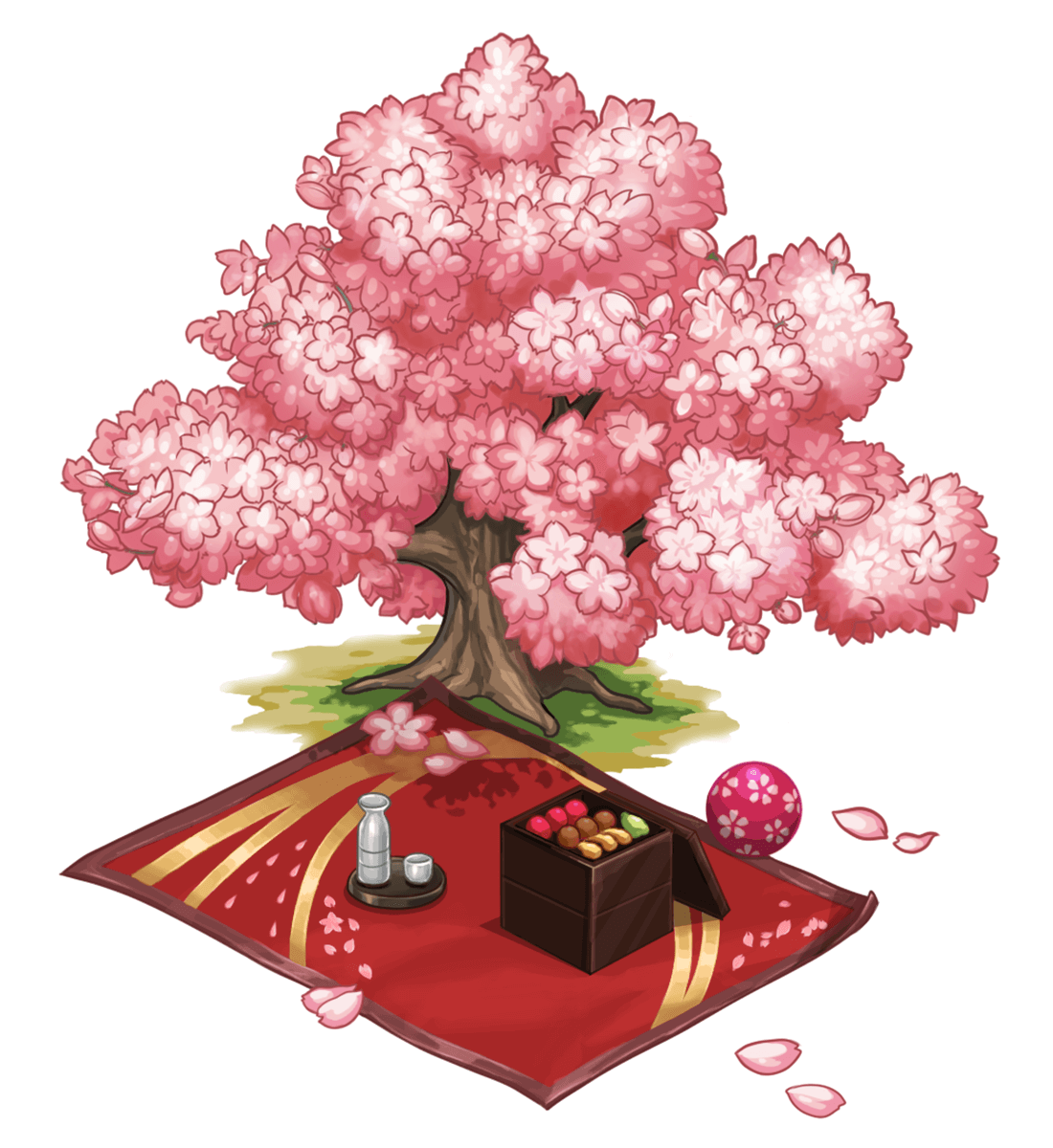 Cherry Blossom Viewing Set Art from Breath of Fire 6
