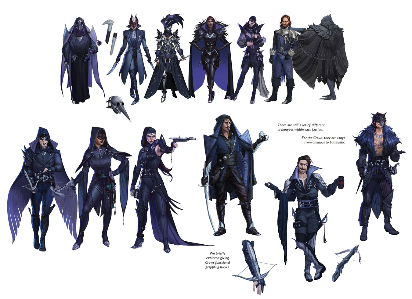 Antivan Crow Costumes Art from Dragon Age: The Veilguard