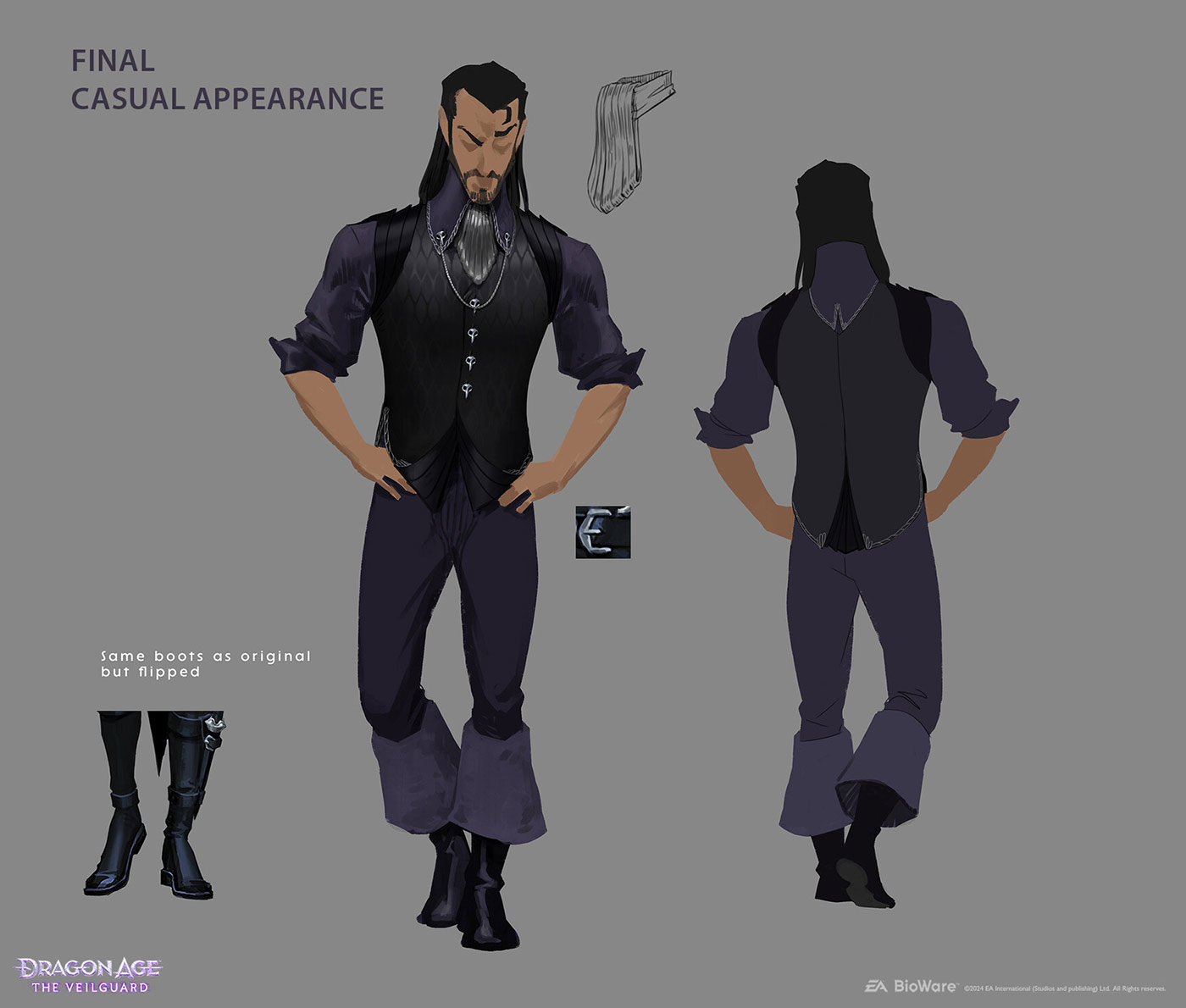 Lucanis Casual Concept Art from Dragon Age: The Veilguard