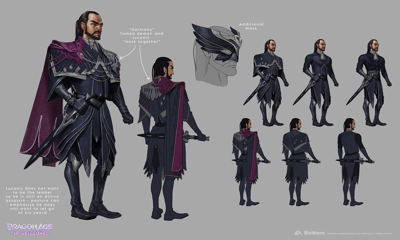 Lucanis Concept Art from Dragon Age: The Veilguard