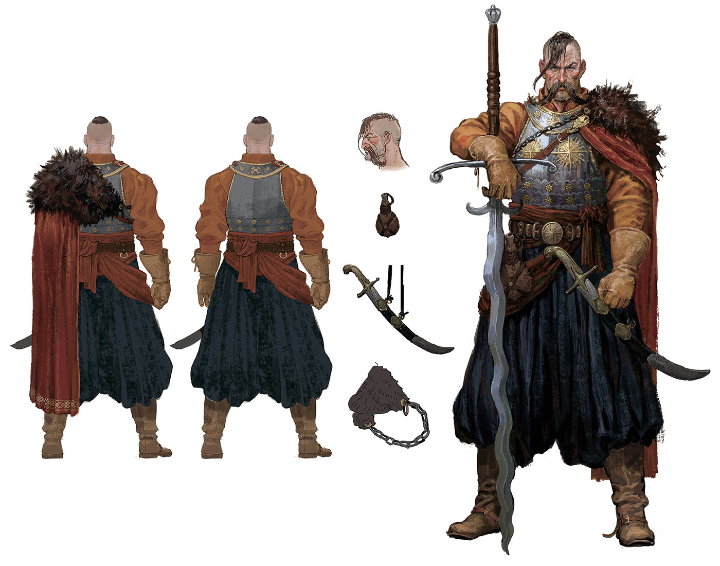 Captain Gerald Concept Art from Lineage W