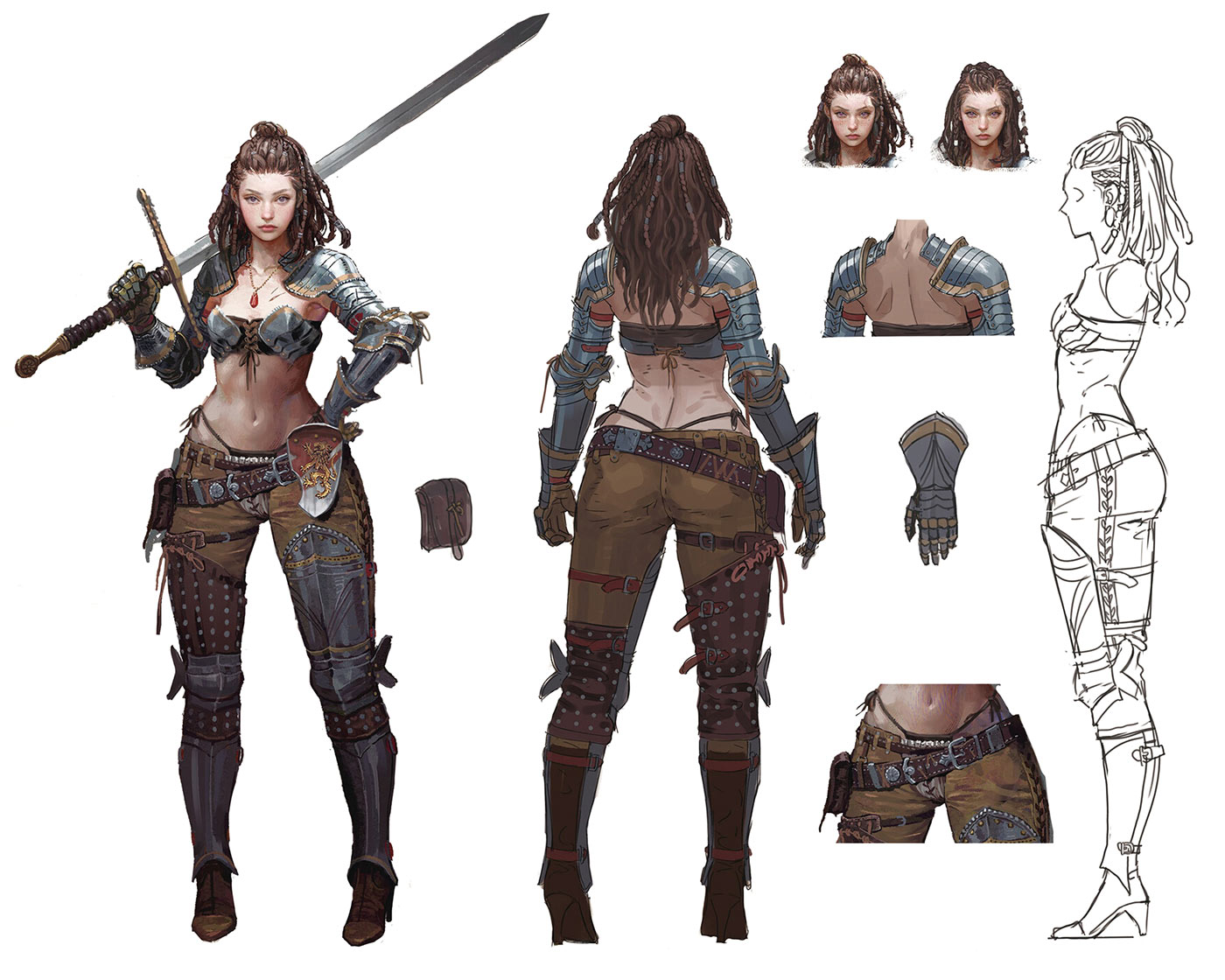 Female Knight Concept Art from Lineage W