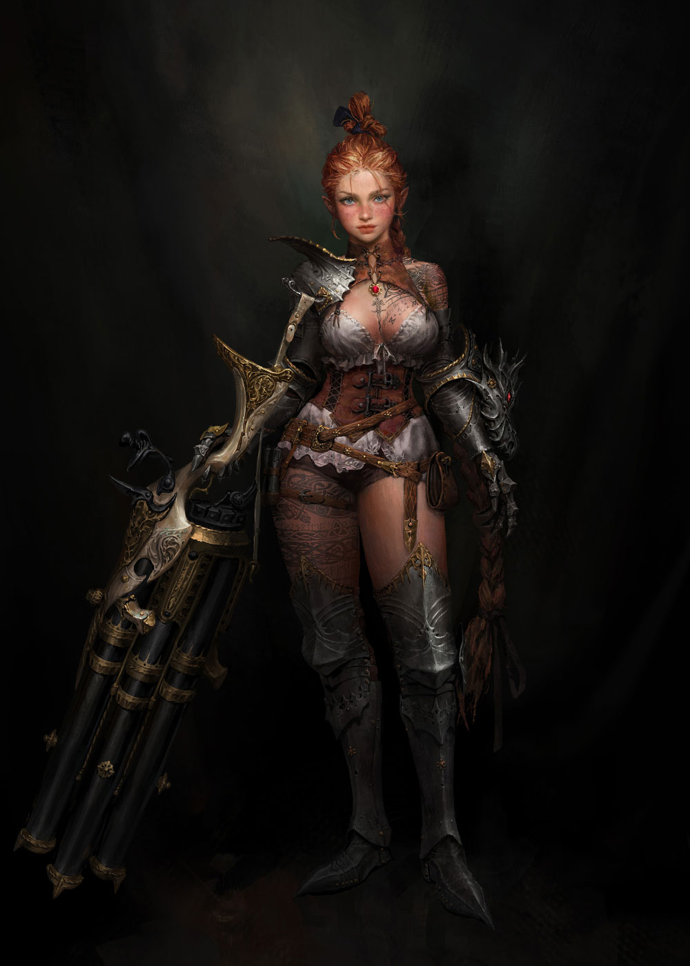 Gunslinger Outfit Card Illustration from Lineage W