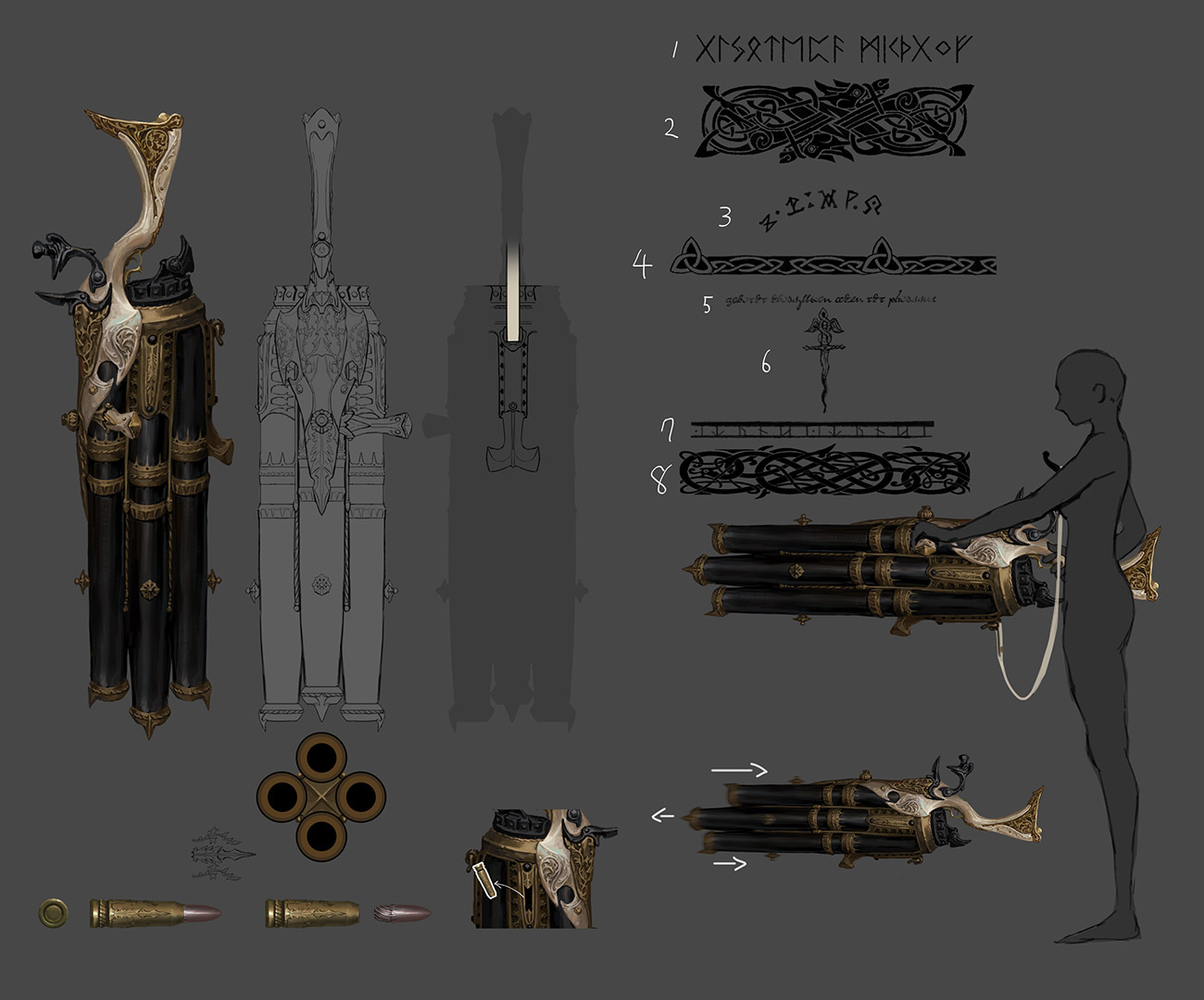 Gunslinger Weapon Concept Artwork from Lineage W