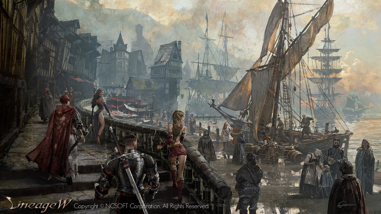 Harbor Illustration from Lineage W