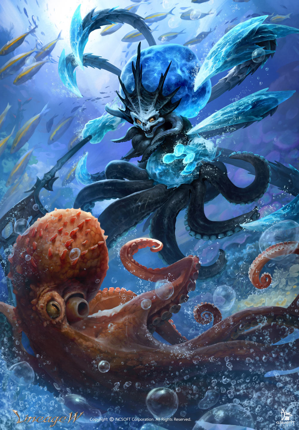 Heroic Water Elemental Boss Illustration from Lineage W