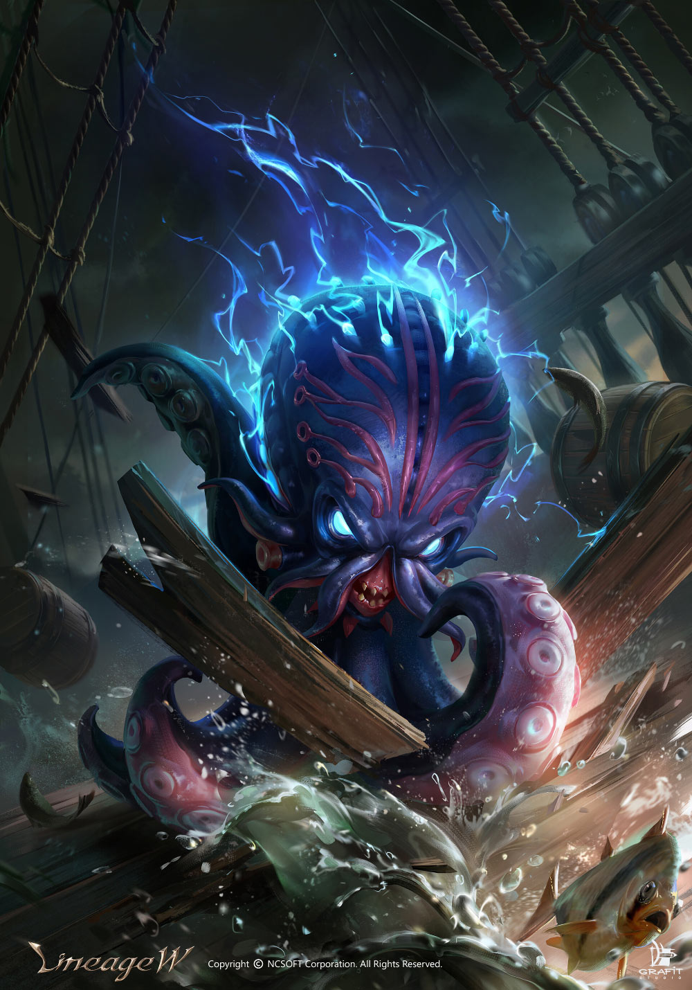 Legendary Kraken Illustration from Lineage W
