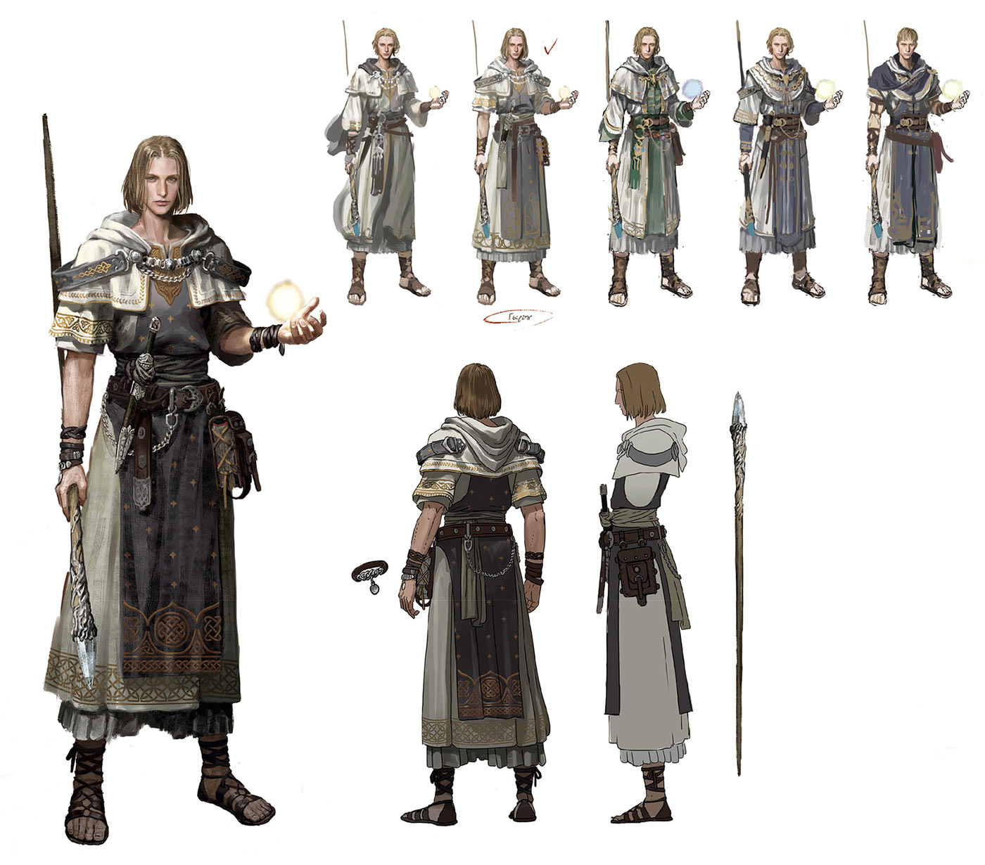 Male Magician Concept Art from Lineage W