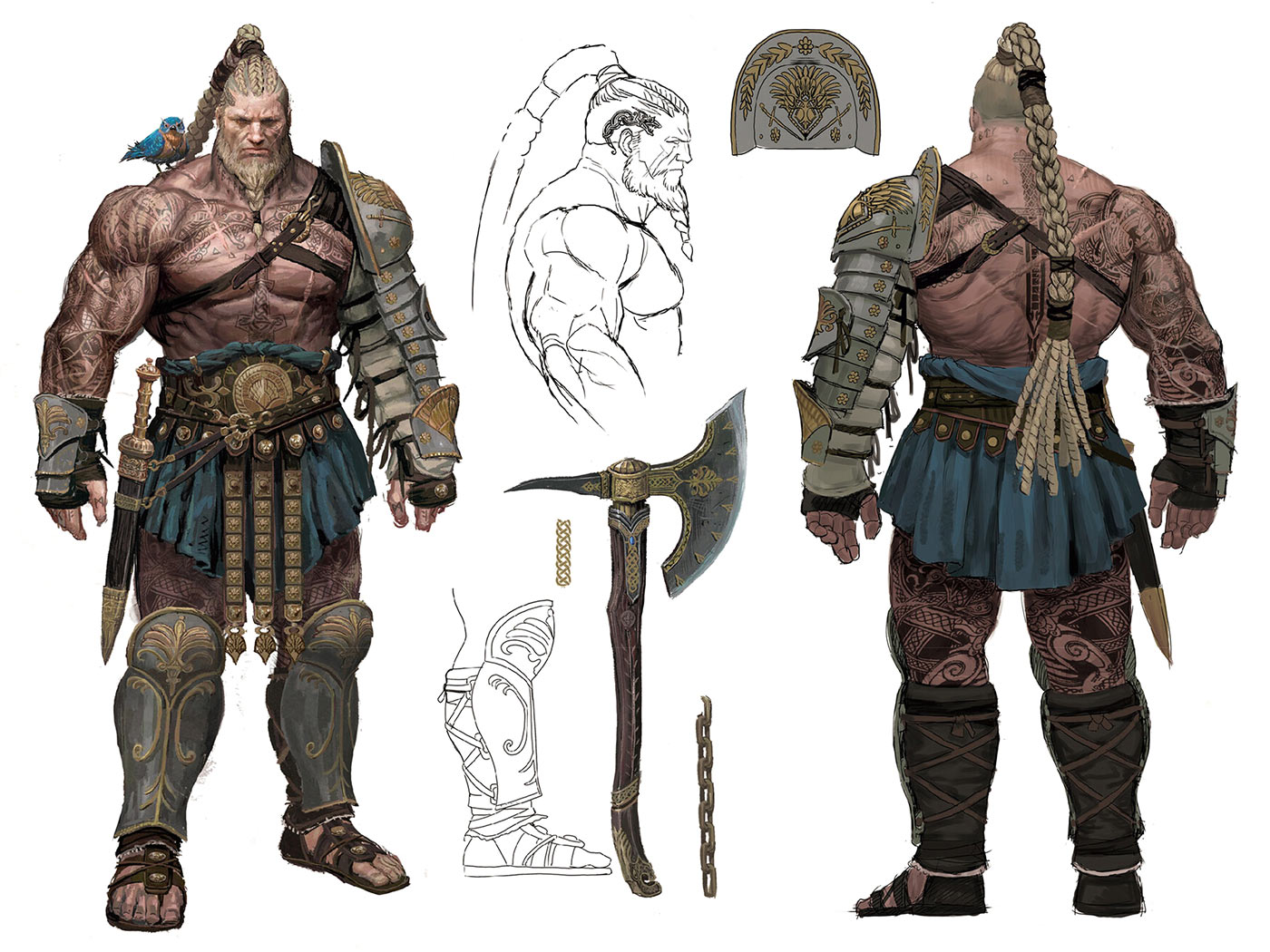 Male Warrior Concept Art from Lineage W