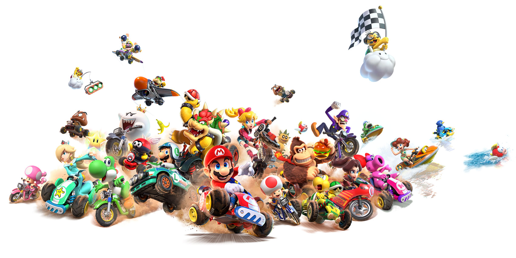 Characters Art from Mario Kart World