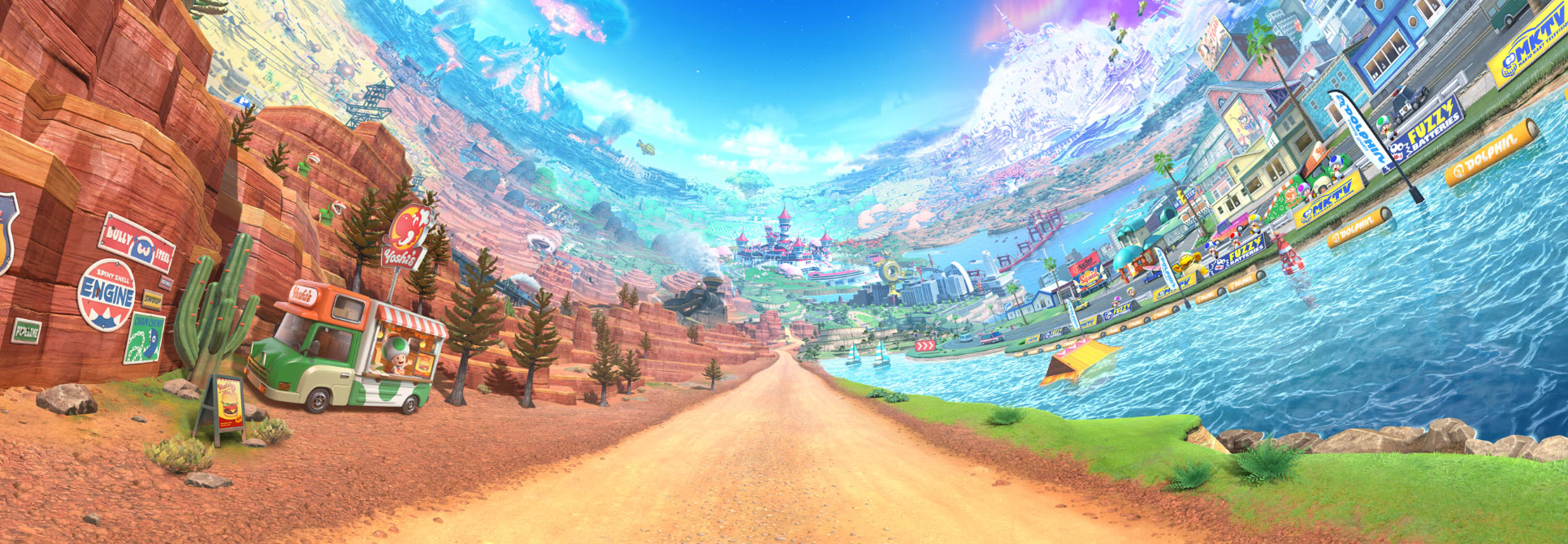 Key Artwork Background Art from Mario Kart World