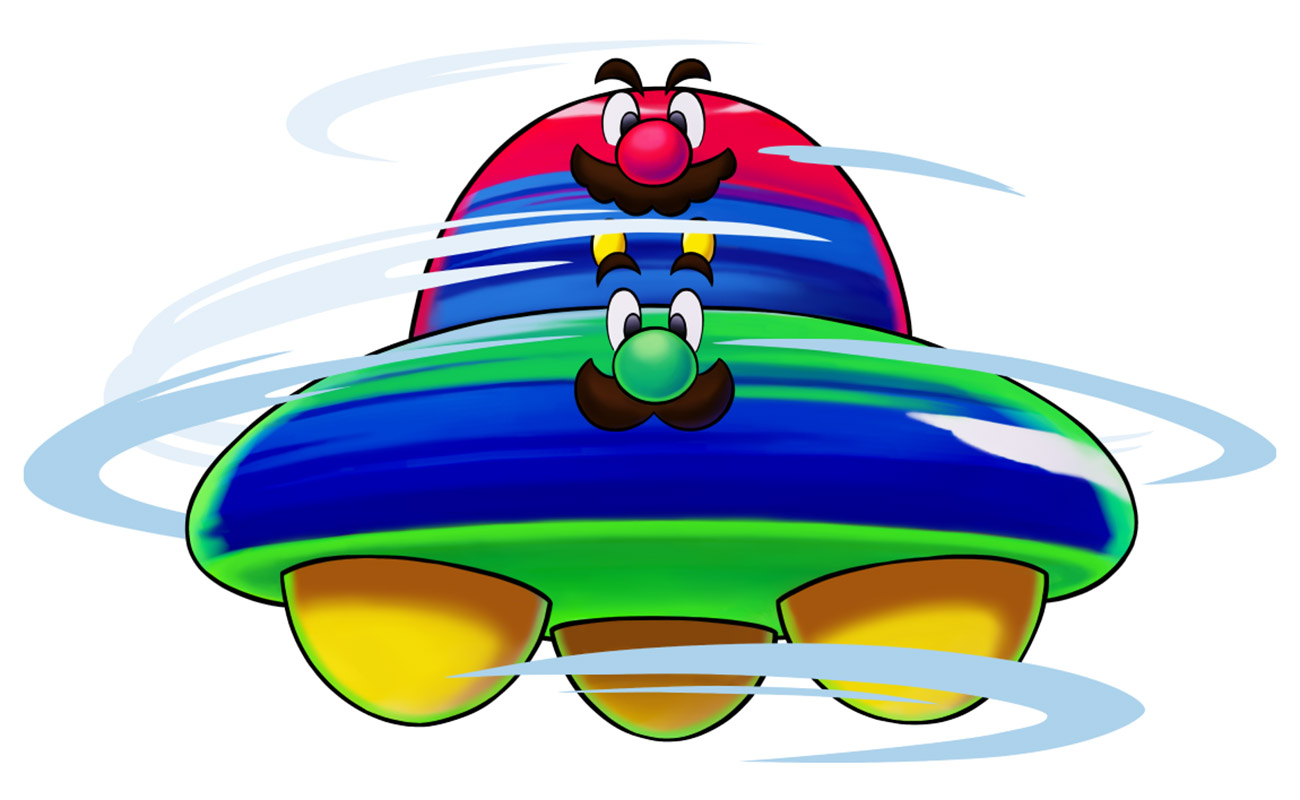 UFO Spin Art from Mario & Luigi: Brothership