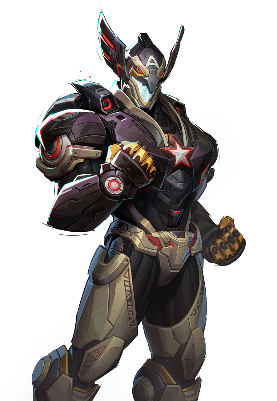 Captain America, Galactic Talon Art from Marvel Rivals