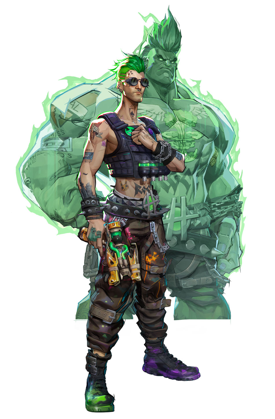Hulk, Punk Rage Art from Marvel Rivals