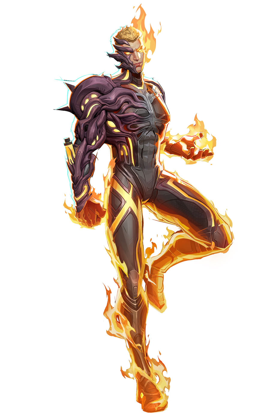 Human Torch, Negative Zone Gladiator Art from Marvel Rivals