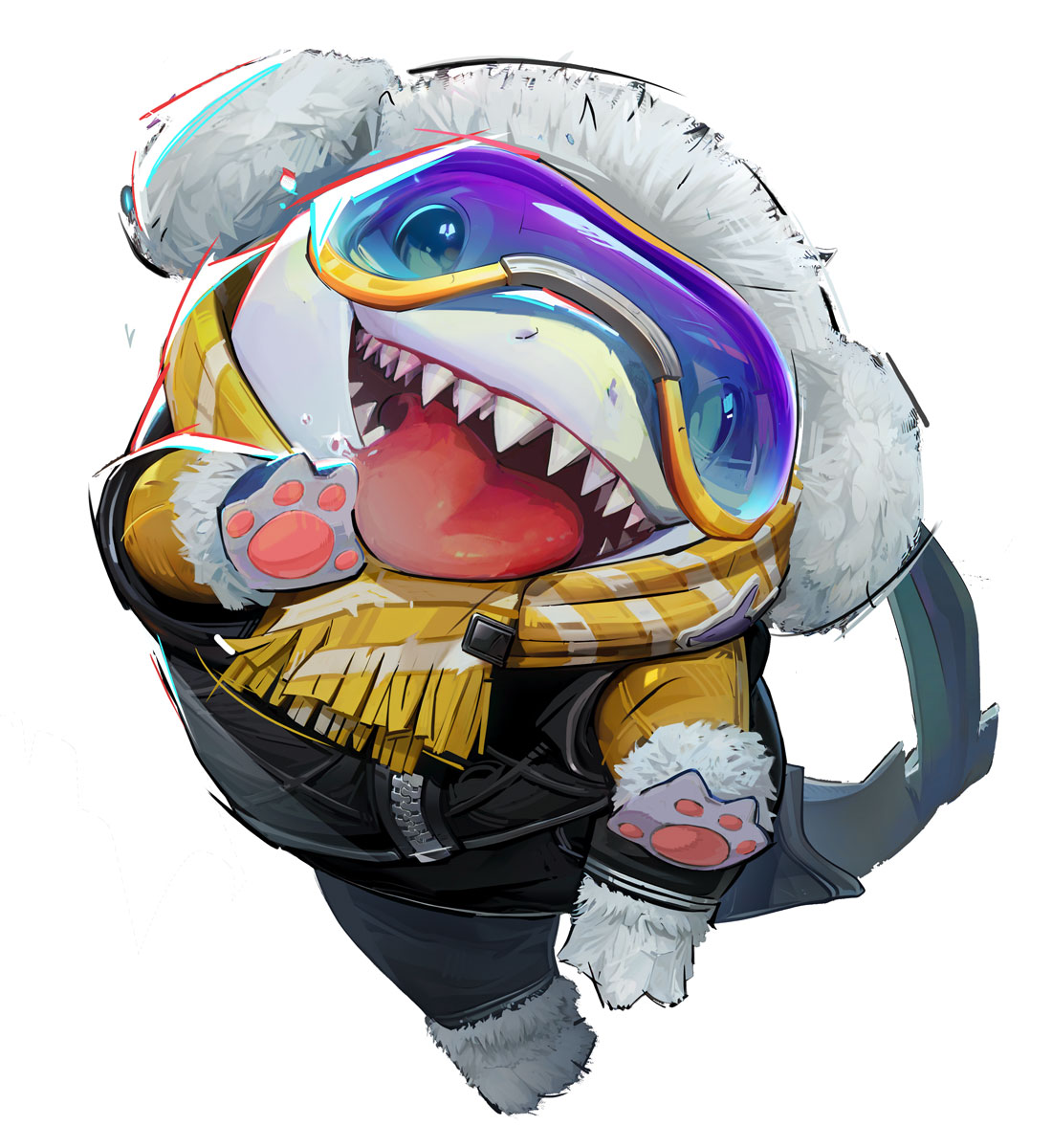 Jeff, Cuddly Fuzzlefin Art from Marvel Rivals
