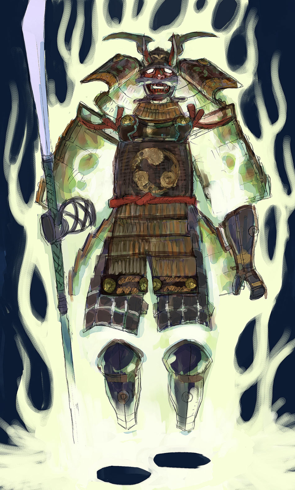 Demon Armor Illustration from Onimusha: Warlords