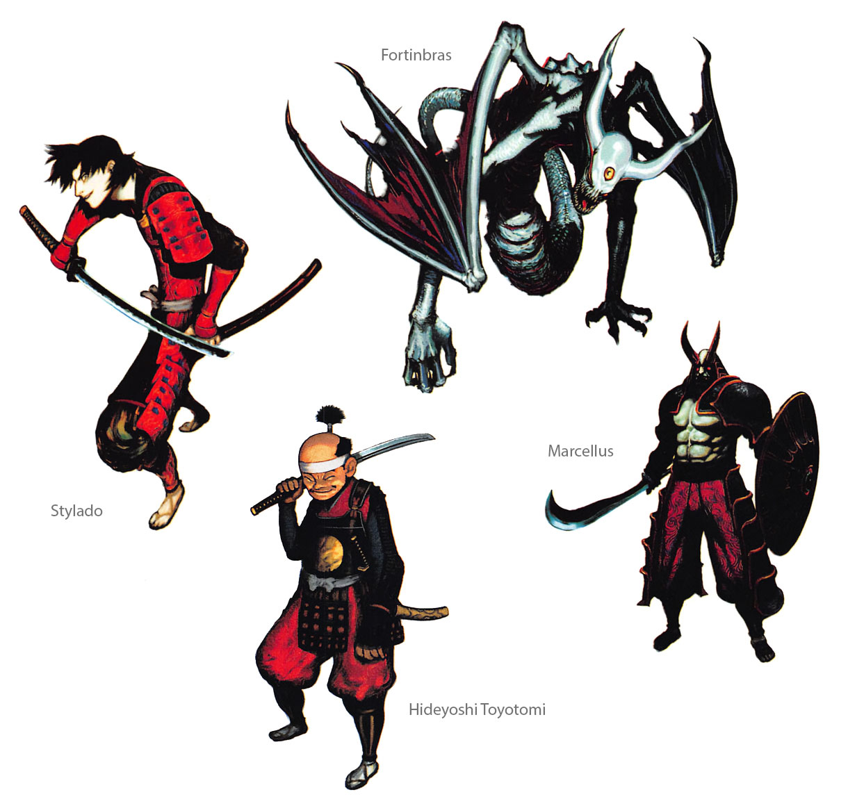 Enemies Art from Onimusha: Warlords
