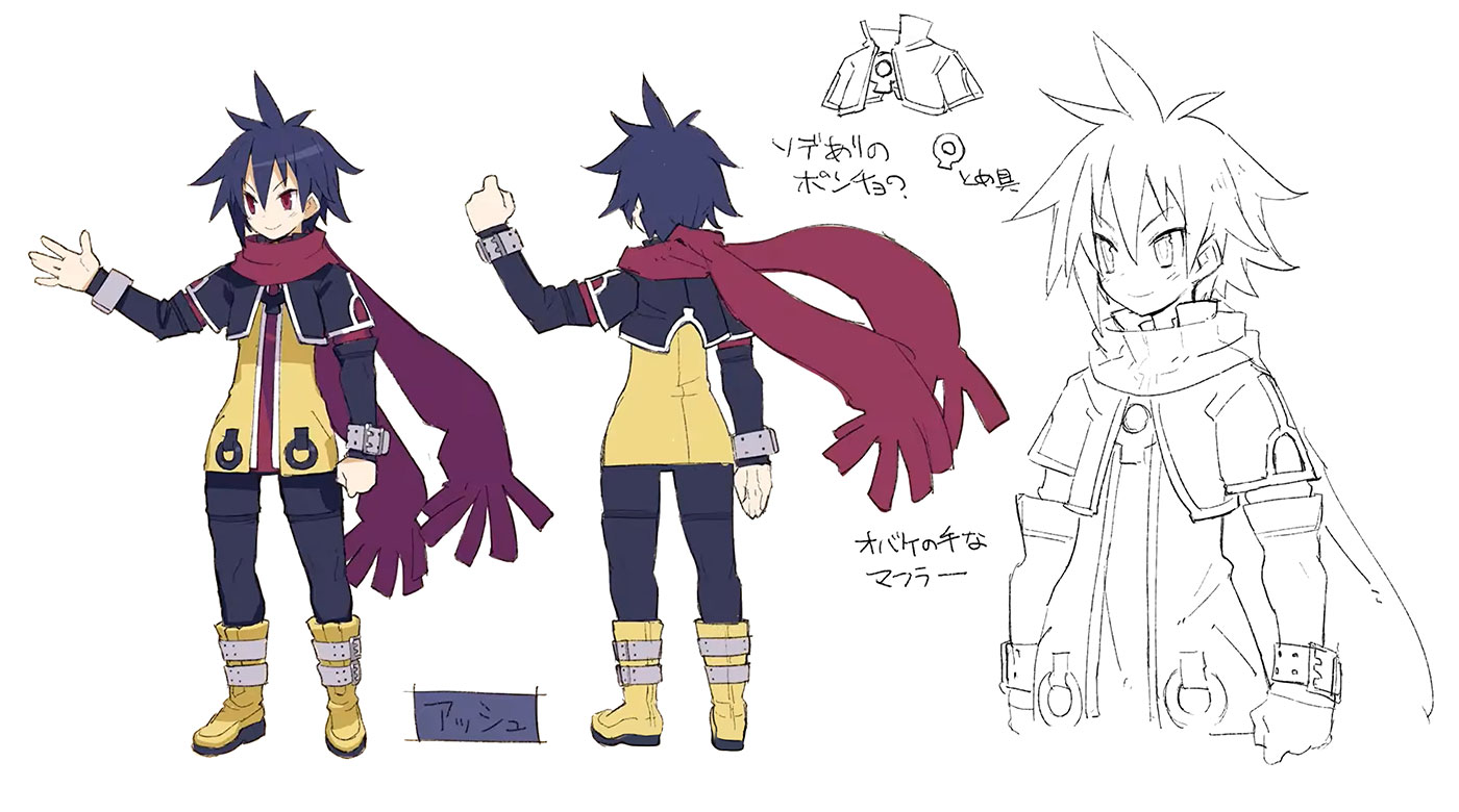 Ash Concept Art from Phantom Brave: The Lost Hero